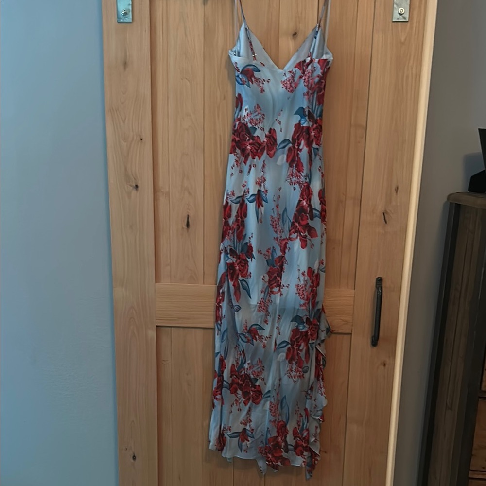 J.Crew Collection Ruffle Slip Dress – NWT! Size 4 | Blue & Red Floral - Picture 9 of 10